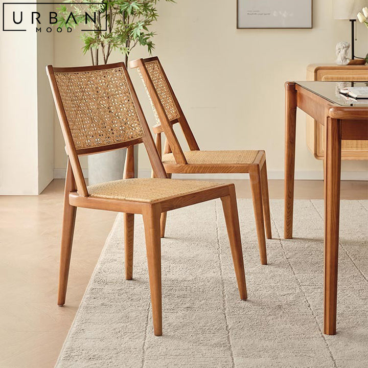 WILIAM Rustic Rattan Dining Chair