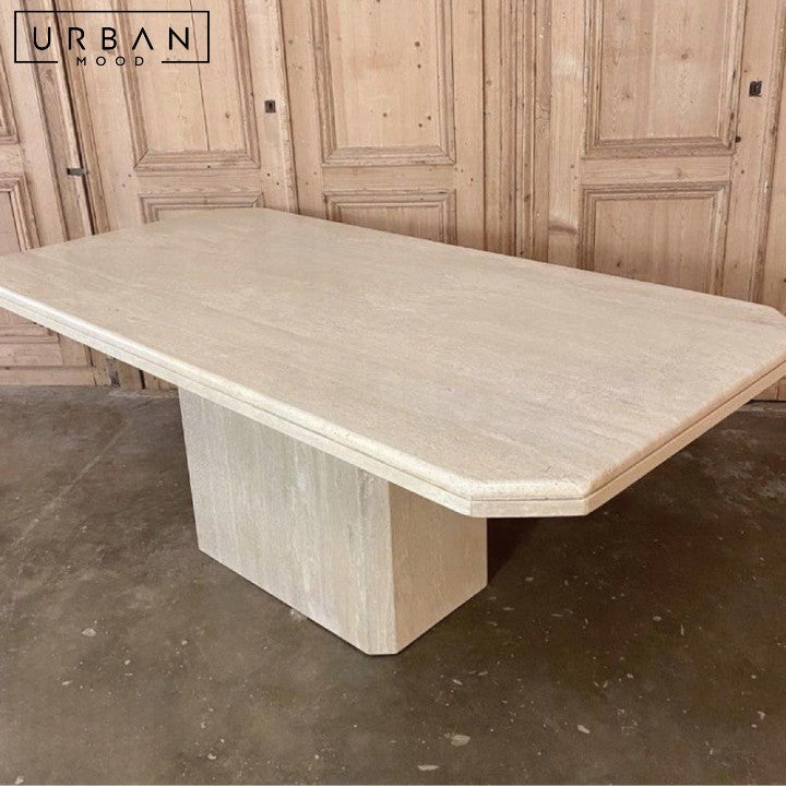 WILLA Wabi Sabi Travertine Dining Table