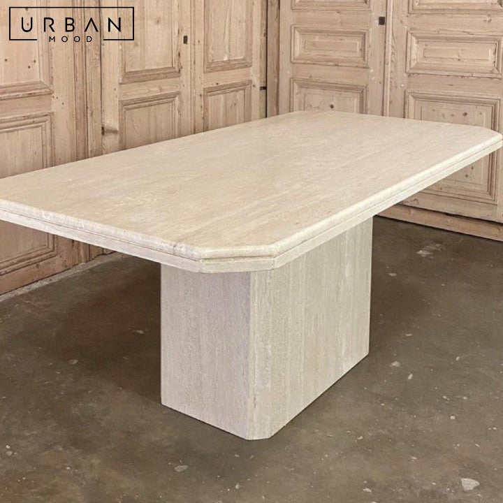 WILLA Wabi Sabi Travertine Dining Table