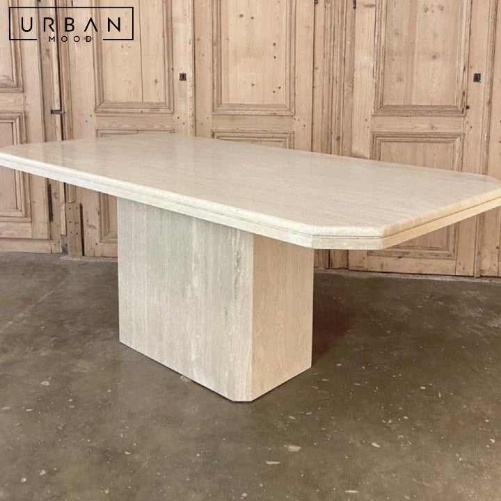 WILLA Wabi Sabi Travertine Dining Table