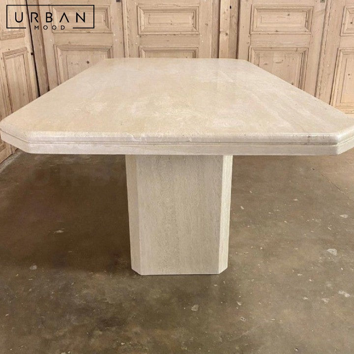 WILLA Wabi Sabi Travertine Dining Table