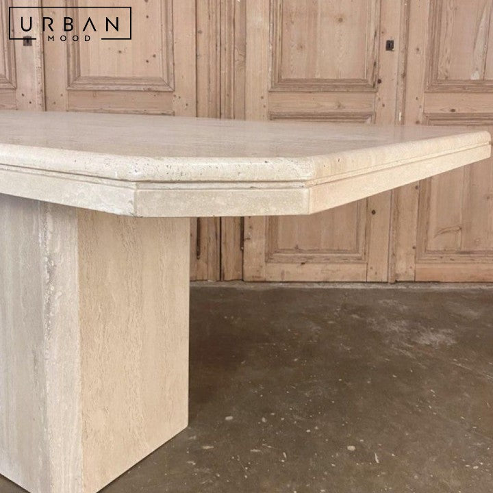 WILLA Wabi Sabi Travertine Dining Table