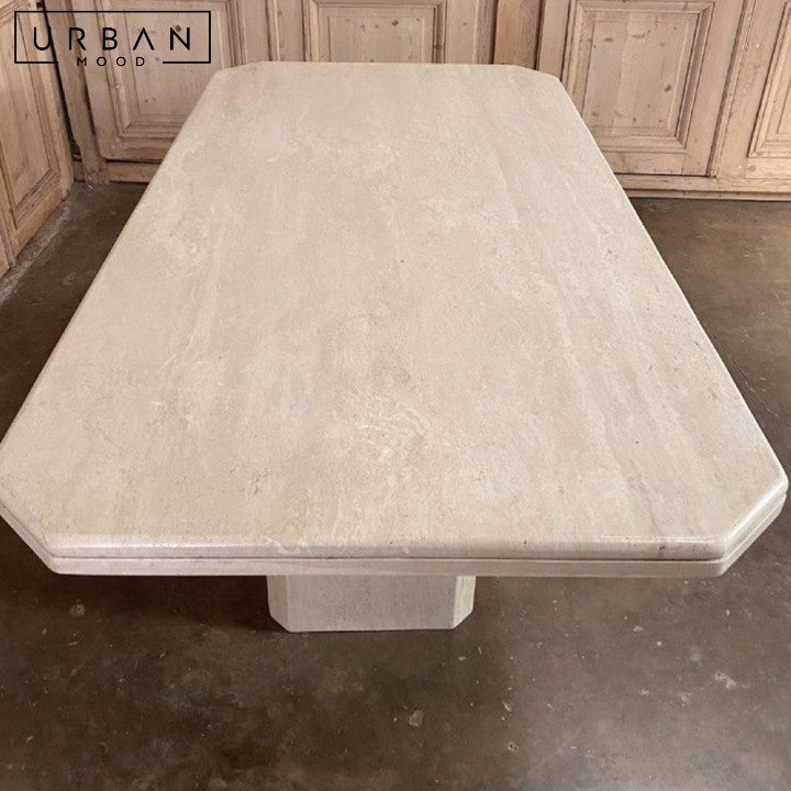 WILLA Wabi Sabi Travertine Dining Table