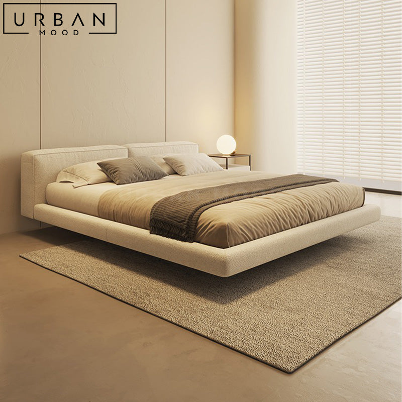 WLOW Modern Leather Floating Bedframe