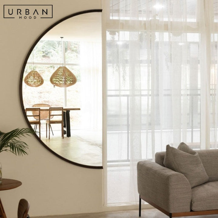 WOODSY Modern Moon Wall Mirror