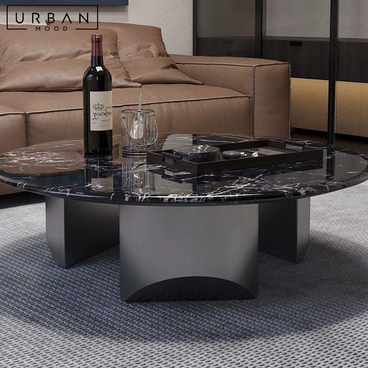 WURZ Modern Sintered Stone Round Coffee Table