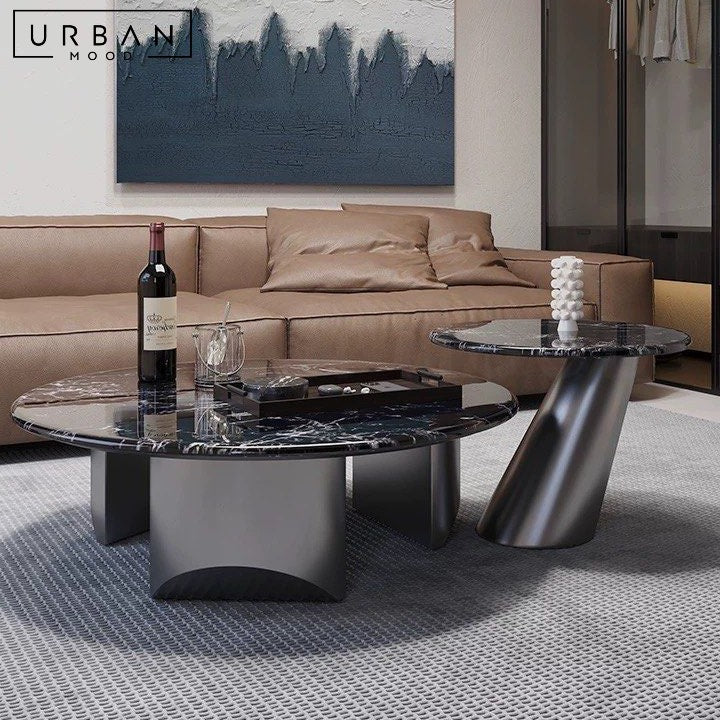 WURZ Modern Sintered Stone Round Coffee Table