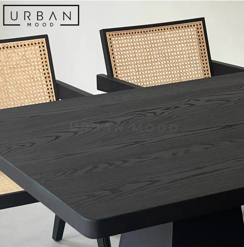 XAN Rustic Solid Wood Dining Table