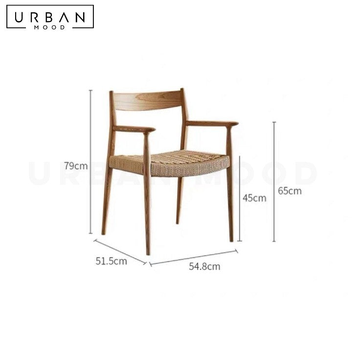 YANEZ Japandi Solid Wood Dining Chair