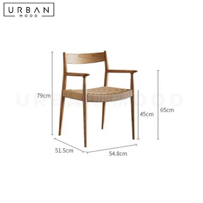 YANEZ Japandi Solid Wood Dining Chair