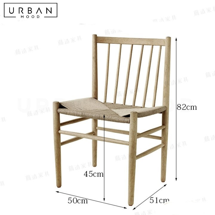 YAZMIN Vintage Solid Wood Leisure Chair