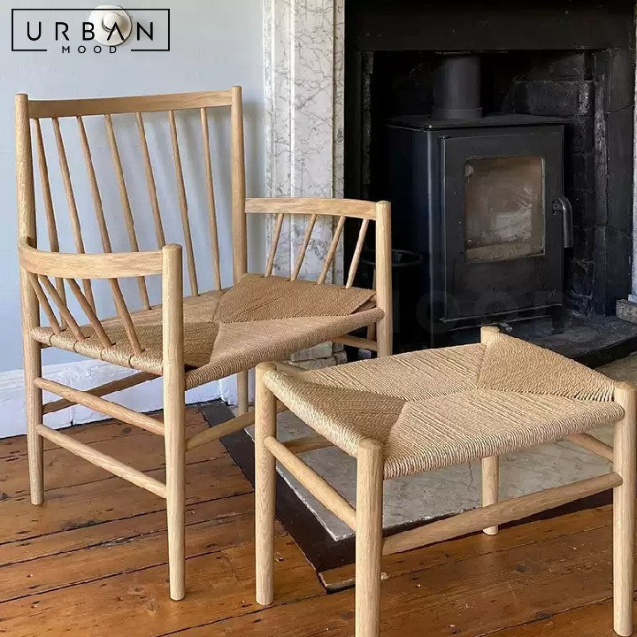YAZMIN Vintage Solid Wood Leisure Chair