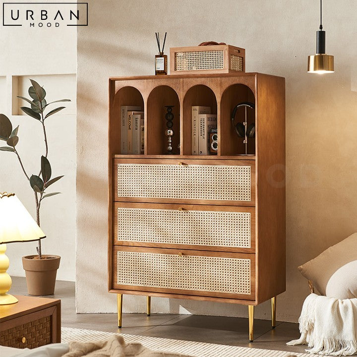 YOHANA Vintage Rattan Cabinet