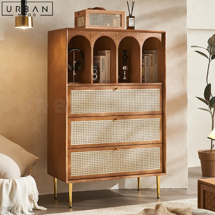 YOHANA Vintage Rattan Cabinet