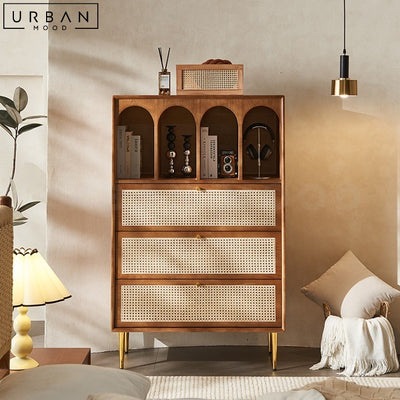 YOHANA Vintage Rattan Cabinet