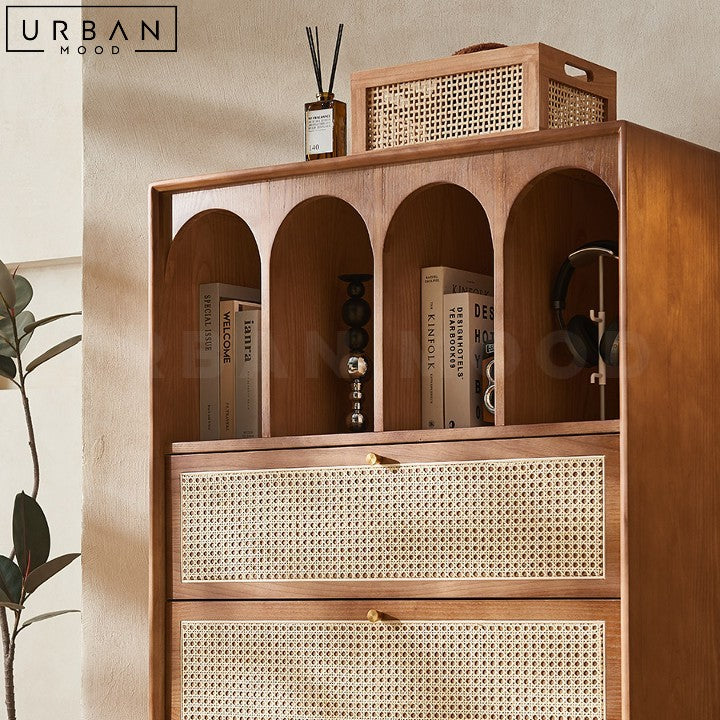 YOHANA Vintage Rattan Cabinet