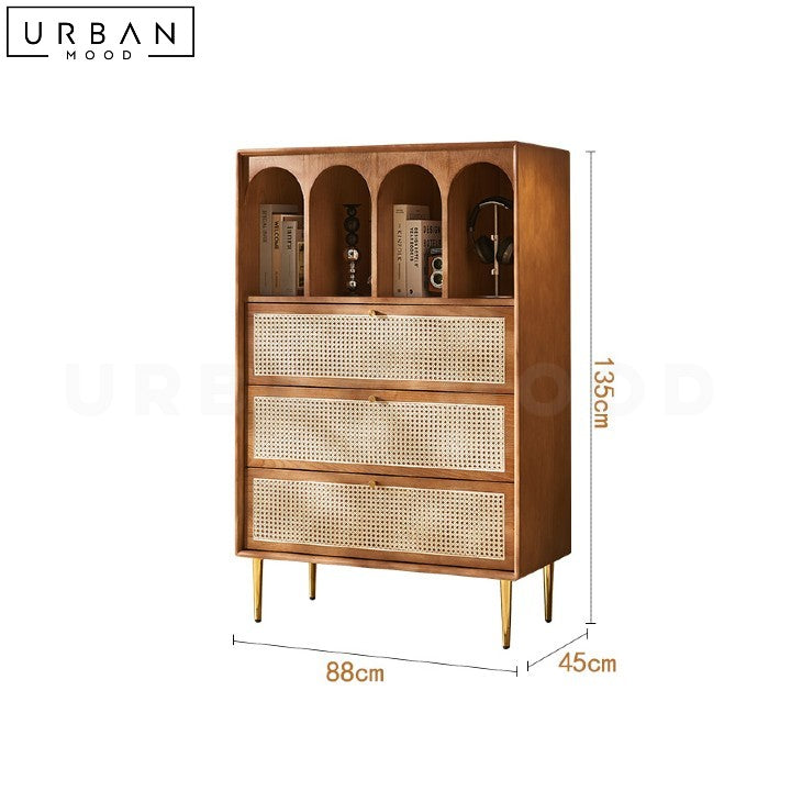 YOHANA Vintage Rattan Cabinet