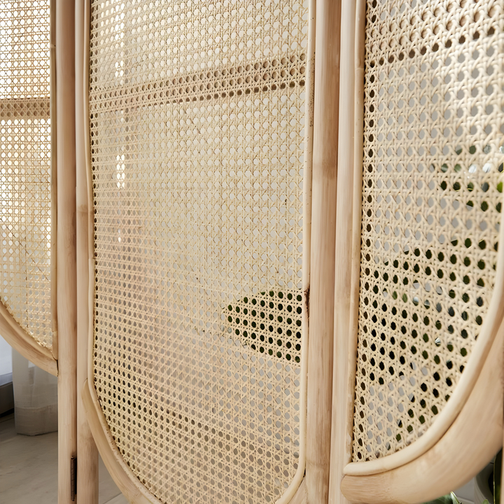 YOVA Rustic Rattan Foldable Partition - Urban Mood Singapore