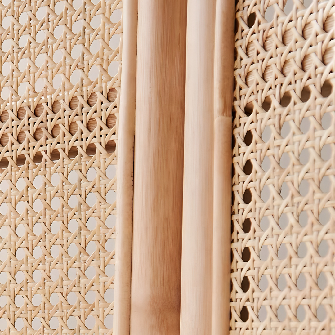 YOVA Rustic Rattan Foldable Partition - Urban Mood Singapore