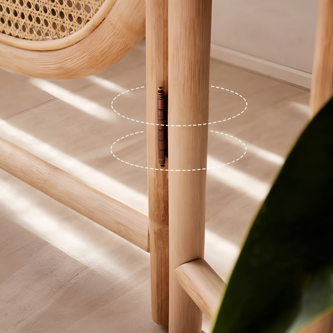 YOVA Rustic Rattan Foldable Partition - Urban Mood Singapore