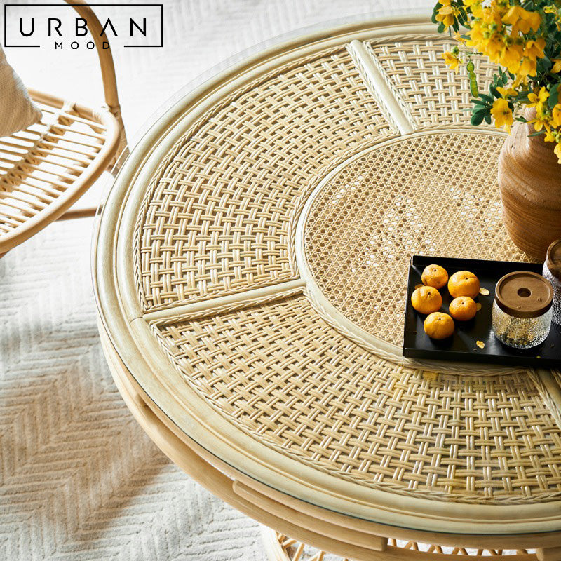 YSMIN Rattan Dining Table & Chairs