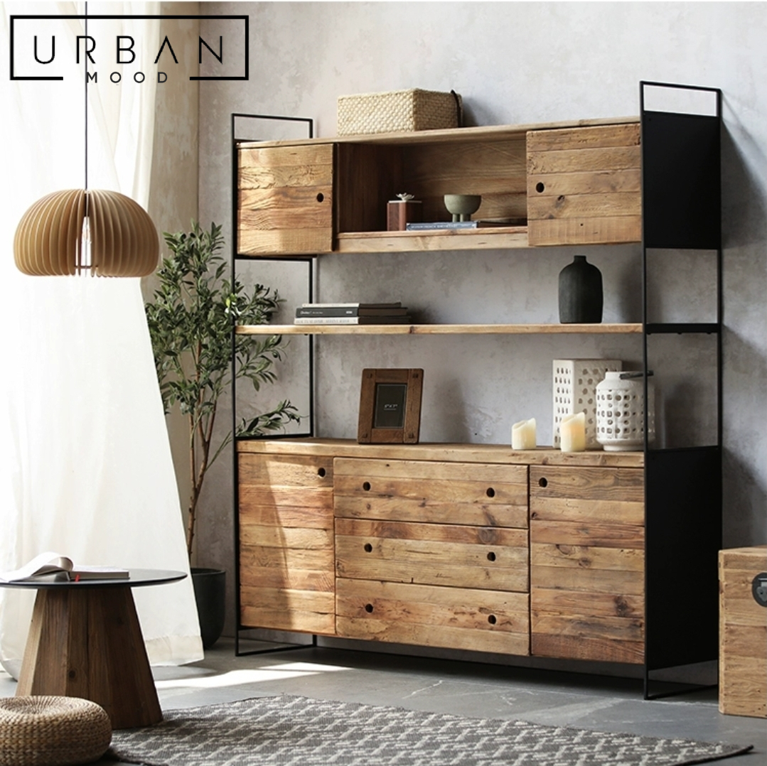 YARD Industrial Solid Wood Shelf