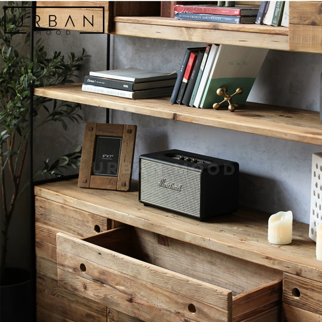 YARD Industrial Solid Wood Shelf