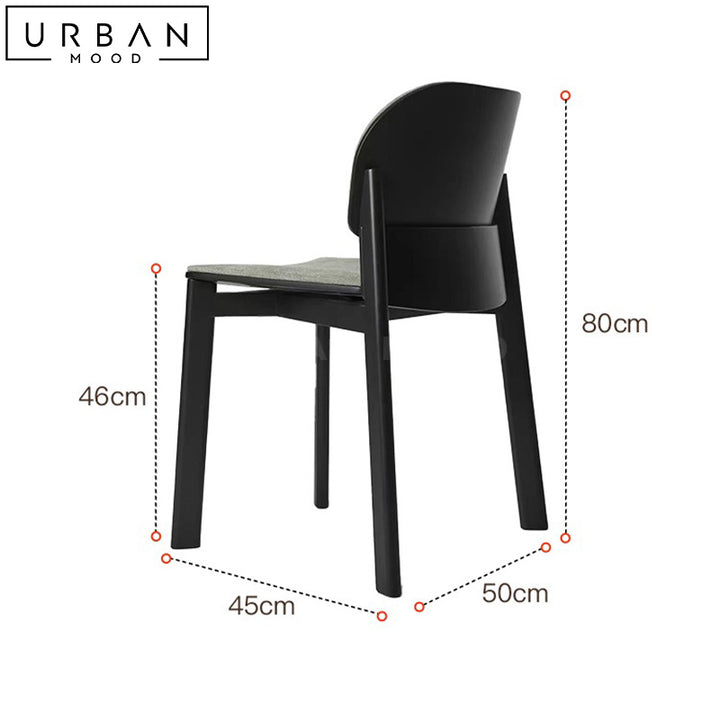 ZAKE Modern Solid Wood Dining Chair