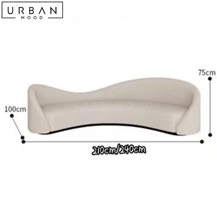 ZANI Japandi Leather Sofa