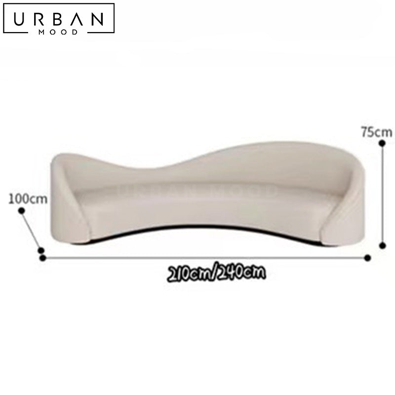 ZANI Japandi Leather Sofa