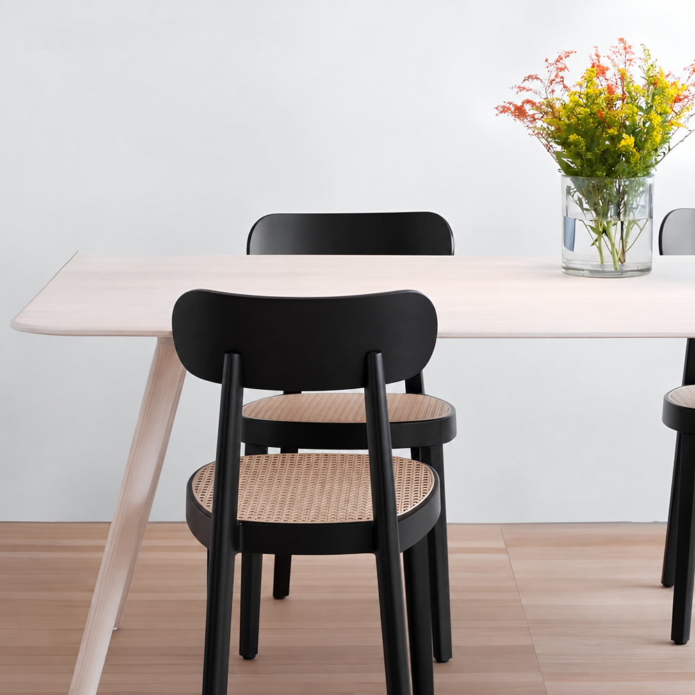 ZAREL Nordic Rattan Dining Chair - Urban Mood Singapore