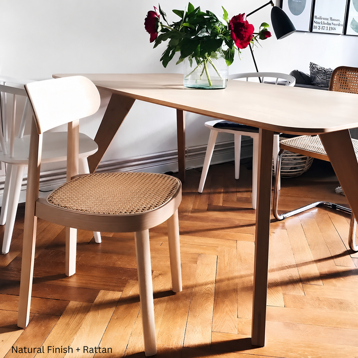 ZAREL Nordic Rattan Dining Chair - Urban Mood Singapore