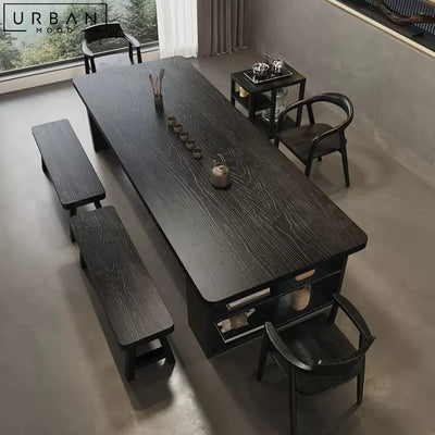 ZASHA Modern Solid Wood Dining Table