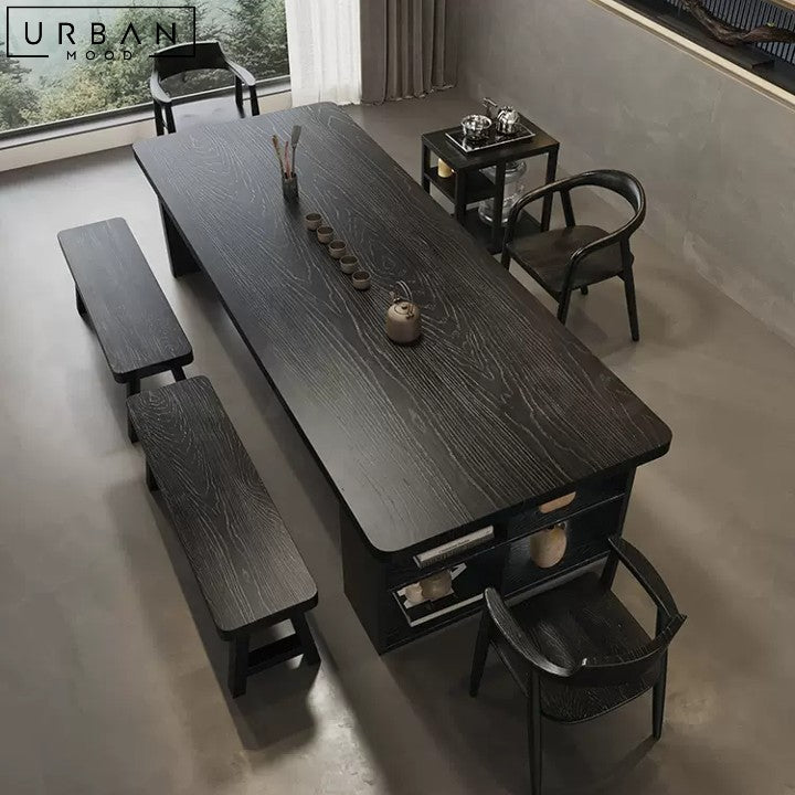 ZASHA Modern Solid Wood Dining Table