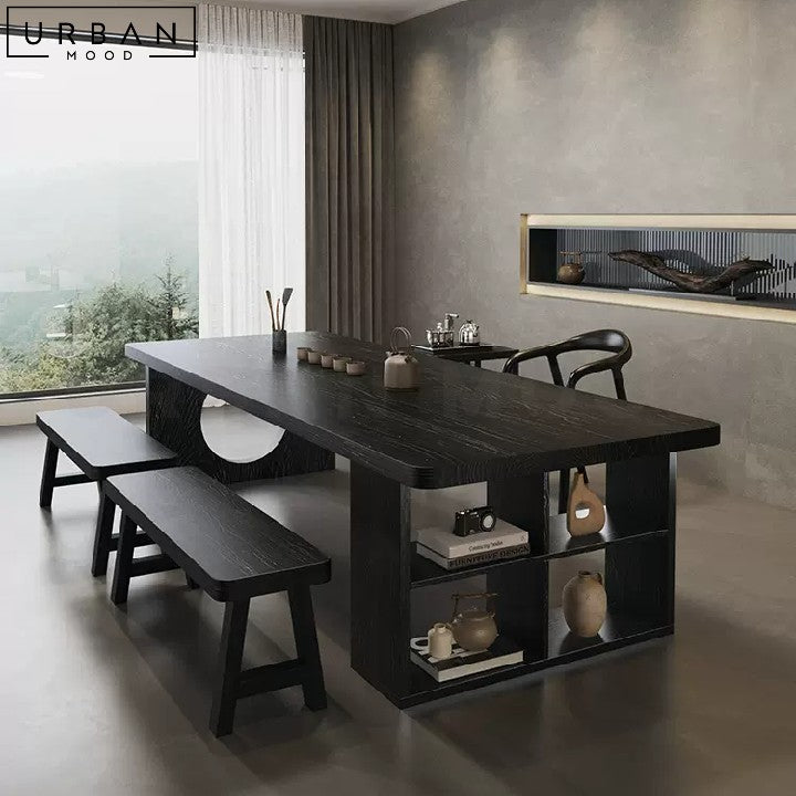 ZASHA Modern Solid Wood Dining Table