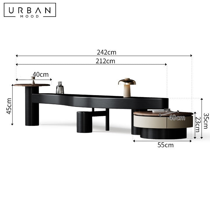 ZENEBE Modern Extendable TV Console