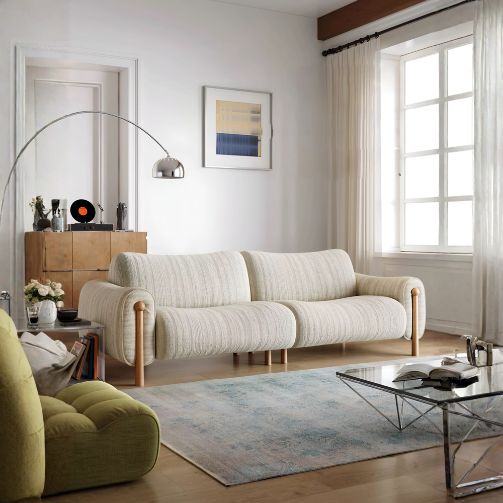 ZEVANI Modern Chenille Fabric Sofa - Urban Mood Singapore
