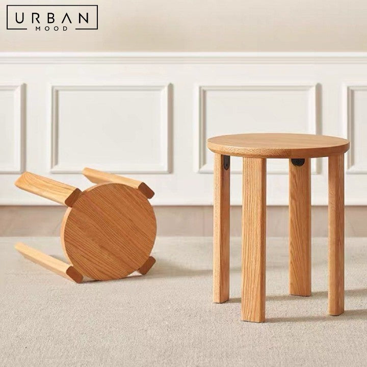 ZHO Scandinavian Solid Wood Stackable Side Table Stool – Urban Mood