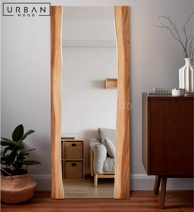 ZING Rustic Solid Wood Standing Mirror