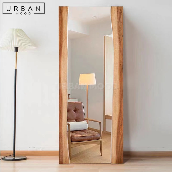 ZING Rustic Solid Wood Standing Mirror