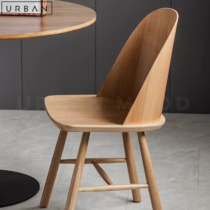 ZOE Japandi Solid Wood Dining Chair