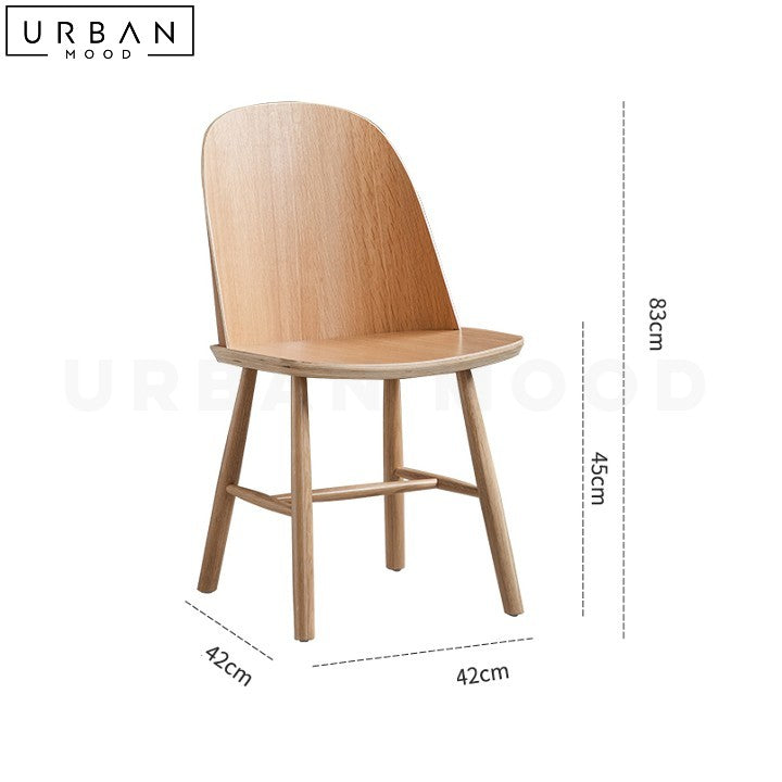 ZOE Japandi Solid Wood Dining Chair
