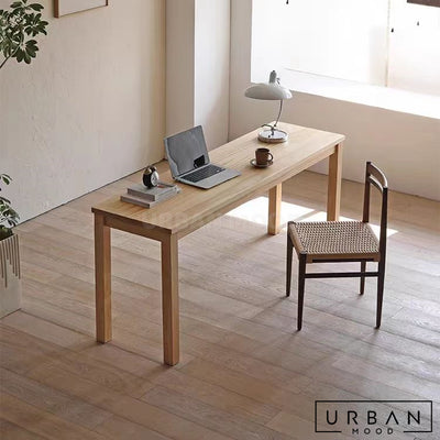 ZONAL Japandi Solid Wood Study Table