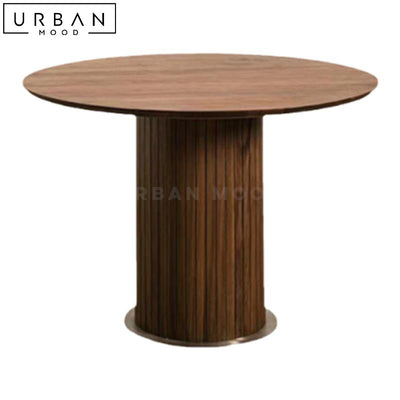 ZURI Japandi Solid Wood Round Dining Table