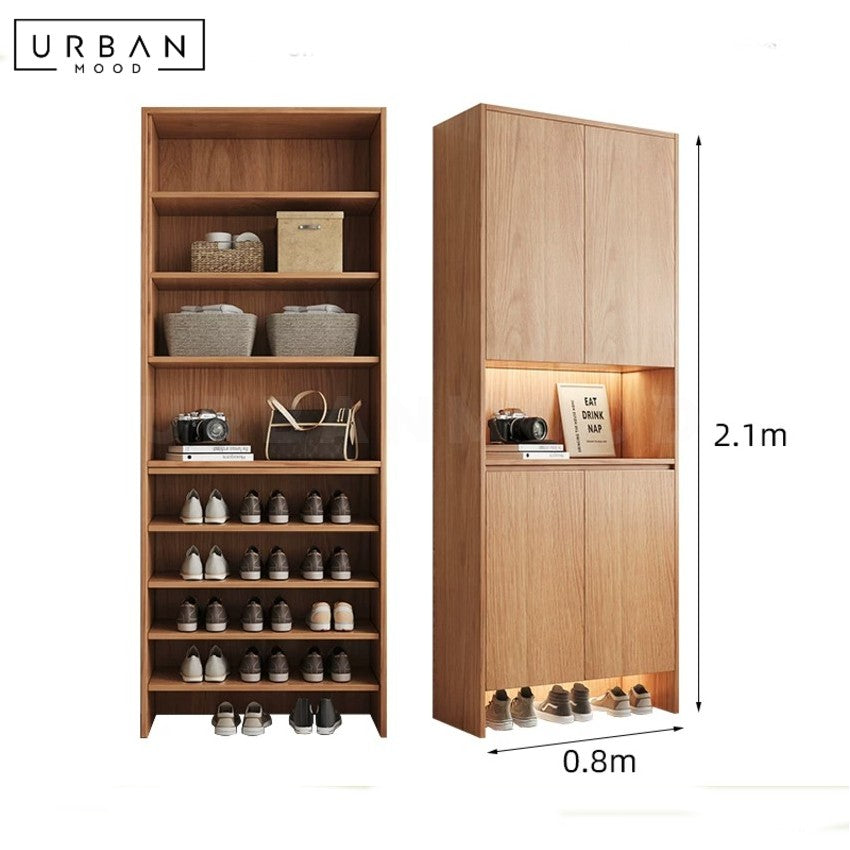 ZYGGIE Modern Full Height Shoe Cabinet