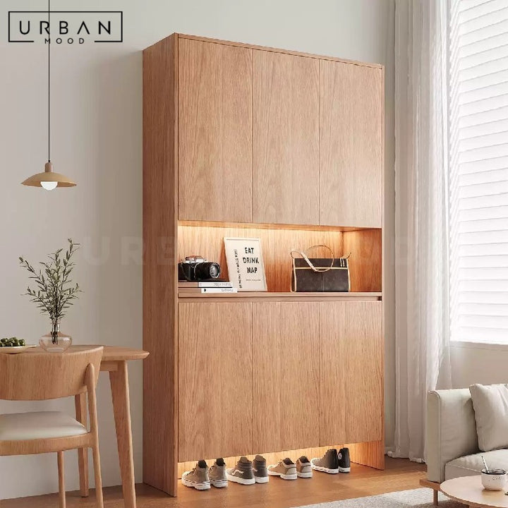 ZYGGIE Modern Full Height Shoe Cabinet