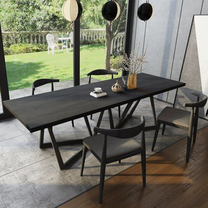 TRESTLE Modern Solid Wood Dining Table - Cassa Haus Singapore