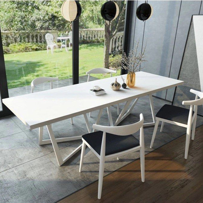TRESTLE Modern Solid Wood Dining Table - Cassa Haus Singapore