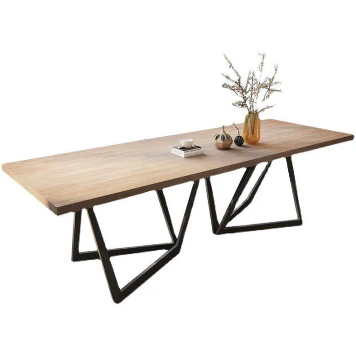 TRESTLE Modern Solid Wood Dining Table - Cassa Haus Singapore