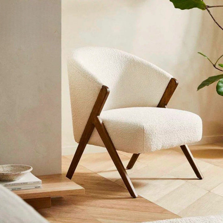 PIKO Modern Boucle Lounge Chair - Cassa Haus Singapore